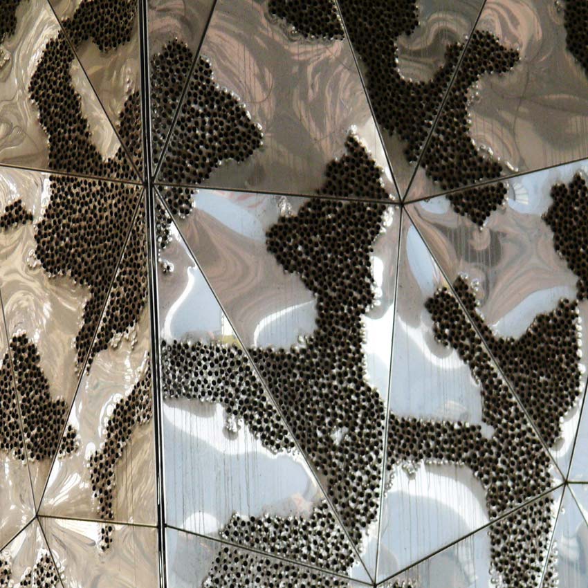 Reflections on B's wall (2007) 80x80 digital print on aluminum sheet